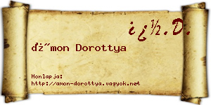 Ámon Dorottya névjegykártya